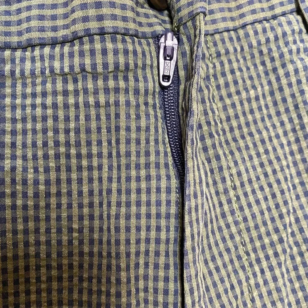 Banana Republic Men’s Green Checkered Aiden Shorts Sz 36